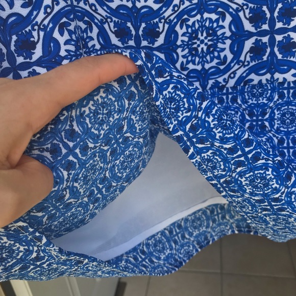 Mud Pie Blue and White Shift Dress - Picture 3 of 8